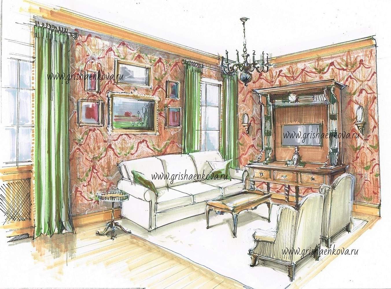 заказать дизайн интерьера дома